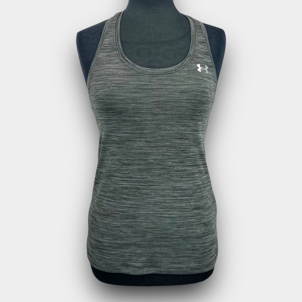 Under Armour Women’s Loose Racerback Tank XS Gray Heather 1358541 Scoop Neck